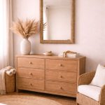 Marokkanischer Kordel-Spiegel – rechteckiger handgeflochtener Wandspiegel