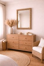 Marokkanischer Kordel-Spiegel – rechteckiger handgeflochtener Wandspiegel