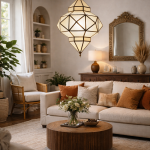 Geometrische Marokkanische Hängelampe – Deckenleuchte aus Glas & Metall