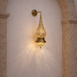 Handgefertigte Marokkanische Messing-Wandleuchte – Filigranes Tropfen-Design