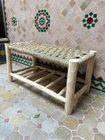 Handgefertigte Holzbank mit integriertem Schuhregal – praktische Sitzbank – Bild 2