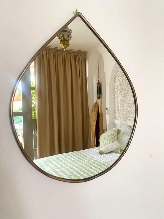 Handgefertigter marokkanischer Wandspiegel aus Messing – authentische Artisan-Dekoration – Bild 2