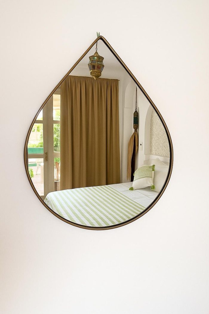 Handgefertigter marokkanischer Wandspiegel aus Messing – authentische Artisan-Dekoration – Bild 5