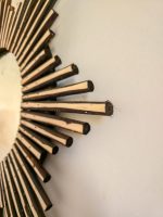 Marokkanischer Holzspiegel – runder handgeflochtener Rahmen – Bild 5