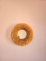 Marokkanischer Raffia-Spiegel – runder handgeflochtener Wandspiegel – Bild 5