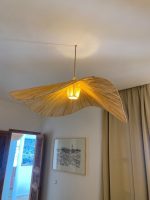 Handgefertigte Raffia-Pendelleuchte – marokkanischer Parasol-Lampenschirm