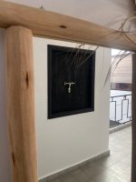 Handgefertigter rechteckiger Holzspiegel – natürlicher Holzrahmen – Bild 5