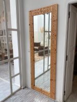 Handgefertigter rechteckiger Holzspiegel – natürlicher Massivholzrahmen – Bild 3