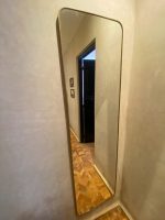 Marokkanischer rechteckiger handgefertigter Wandspiegel aus Messing – Bild 4