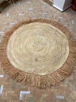 Runder Raffia Teppich – Handgeflochtener Naturfaser Teppich, Boho & Coastal – Bild 2