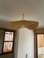 Handgefertigte Raffia-Pendelleuchte – marokkanischer Parasol-Lampenschirm