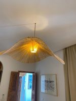 Handgefertigte Raffia-Pendelleuchte – marokkanischer Parasol-Lampenschirm – Bild 5