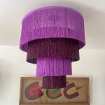 Marokkanische Hdoum-Fransen-Pendelleuchte – handgefertigte Statement-Lampe