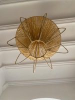 Marokkanische Laternen-Pendelleuchte mit ausgestellter Form – Naturfaser-Lampe – Bild 5