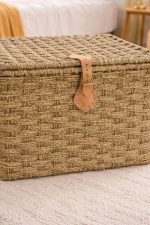 Handgeflochtene Doum-Palm Aufbewahrungsbox mit Deckel – Organizer fürs Kinderzimmer – Bild 2