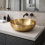 Handgefertigtes Antik-Kupfer Aufsatzwaschbecken – Oxidiertes Schwarz & Kupfer Patina – Bild 3