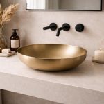 Handgefertigtes Antik-Kupfer Aufsatzwaschbecken – Oxidiertes Schwarz & Polierte Kupferpatina