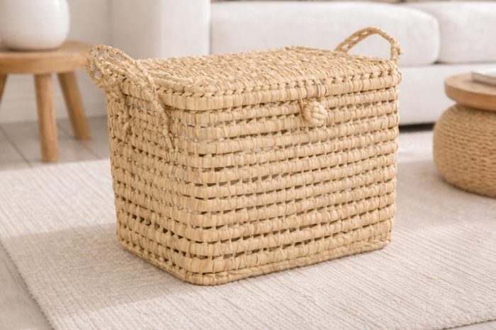 Kleine geflochtene Aufbewahrungstruhe 30 cm – Spielzeugkiste & Organizer – Bild 2