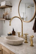 Messing Küchenarmatur & Brause-Set – Bridge-Style, Klassisches Design – Bild 2