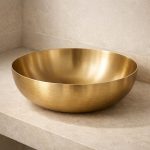 Handgefertigtes Antik-Kupfer Aufsatzwaschbecken – Oxidiertes Schwarz & Kupfer Patina – Bild 2