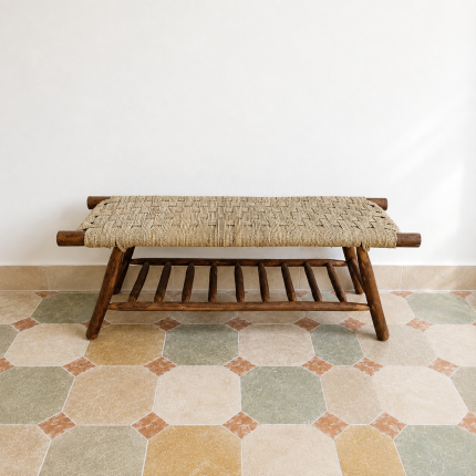 Wooden Storage Bench handcrafted from solid wood with integrated storage compartments