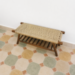 Wooden Storage Bench handcrafted from solid wood with integrated storage compartments
