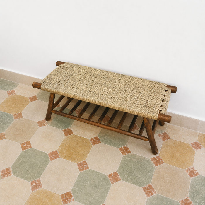 Wooden Storage Bench handcrafted from solid wood with integrated storage compartments