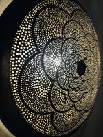 Moroccan Brass Flower Wall Light with handmade pierced rosette pattern and warm decorative glow